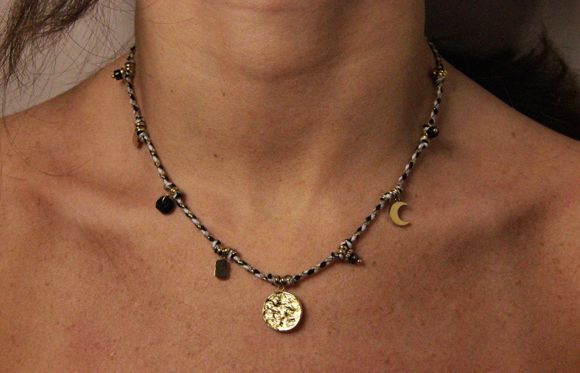 COLLANA IN CORDA GEA BLACK