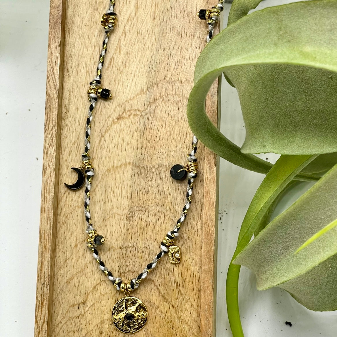 COLLANA IN CORDA GEA BLACK
